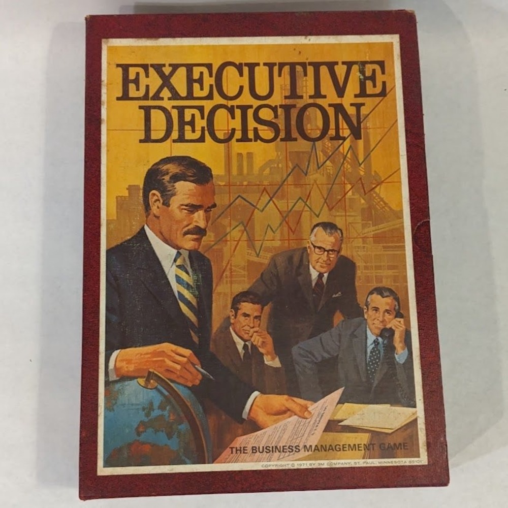 Vintage 1971 3M Bookshelf Game Executive Decision Business Management Strategy
